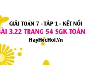 Bài 3.22 SGK Toán 7 tập 1 Kết nối tri thức